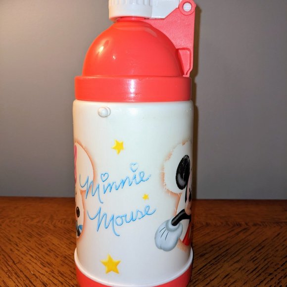VTG Disney Mickey Mouse Minnie Mouse Insulated Bottle With Cross Body Strap. - Picture 2 of 10